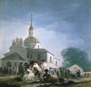 Francisco de Goya La ermita de San Isidro el dia de la fiesta oil painting reproduction